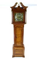 Lot 294 - A George III cross banded oak longcase clock