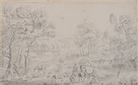 Lot 61 - Attributed to Dirk Maes, Hunting party