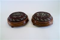 Lot 344 - A pair of Victorian parquetry foot stools