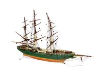 Lot 174 - A 20th century scratch-built wooden model of a three mast galleon