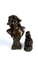 Lot 274 - Two decorative simulated bronze sculptures