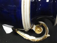 Lot 123 - A Derby porcelain twin-handled vase and one other vase