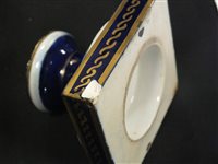 Lot 123 - A Derby porcelain twin-handled vase and one other vase