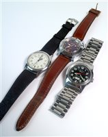 Lot 59 - Two West End Watch Co. Watches and a Vostok Amphibia.