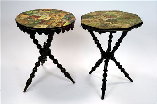 Lot 354 - Two Victorian ebonised plant stands, 19th century
