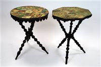 Lot 354 - Two Victorian ebonised plant stands, 19th century