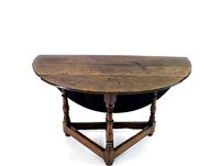 Lot 334 - An oak dropleaf table, 18th century