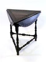 Lot 406 - A Victorian oak envelope top occasional table