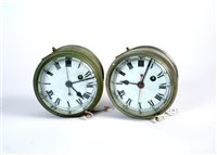 Lot 677 - Two General Post Office chrome cased bulk head clocks