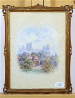 Lot 269 - George Fall, York Minster, watercolour