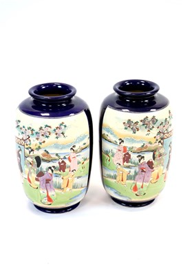 Lot 510 - A decorative pair of 20th century Japanese Vases