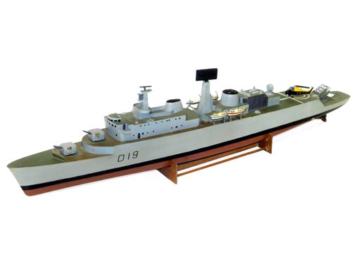 Lot 606 - Scale Radio Controllable model of HMS Glamorgan County Class Destroyer