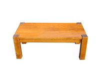 Lot 328 - A large stained oak coffee table