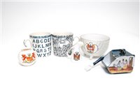 Lot 201 - A selection of crested ware and nursery ceramics