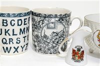 Lot 201 - A selection of crested ware and nursery ceramics