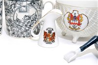 Lot 201 - A selection of crested ware and nursery ceramics