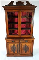 Lot 336 - Two-sectional Victorian glazed mahogany bookcase
