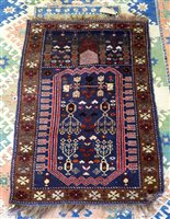 Lot 431 - An Afghan Balouch prayer rug