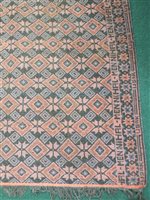 Lot 842 - Unusual flat woven 'Summer' rug, circa 1950, signed Menihal Usak