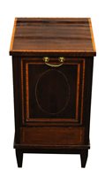 Lot 369 - An Edwardian mahogany veneered crossbanded coal compendium