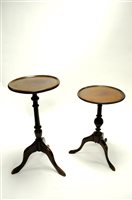 Lot 391 - Two small mahogany wine tables