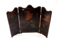Lot 332 - A three-fold fire screen
