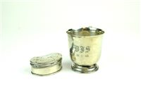 Lot 8 - A small collection of silver and plate