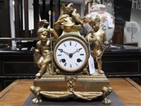 Lot 434 - A French Empire mantel clock, early 19th century