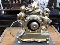 Lot 434 - A French Empire mantel clock, early 19th century