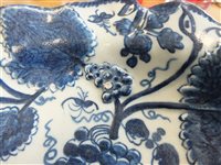 Lot 32 - Two 18th century Bow porcelain blue and white dishes
