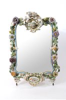 Lot 51 - A Meissen porcelain mirror