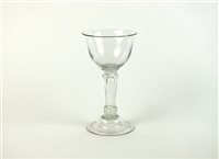 Lot 18 - An 18th century balustroid sweetmeat glass