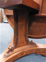 Lot 555 - A Regency rosewood and satin wood crossbanded breakfast table