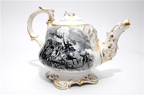 Lot 92 - A Crimean War teapot and cover by G. F Bowers