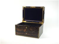 Lot 204 - A Victorian coromandel and brass dressing box