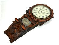 Lot 390 - A Victorian drop dial mahogany cased wall clock