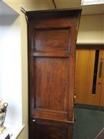 Lot 547 - A Regency oak and ebony strung house keeper’s cupboard