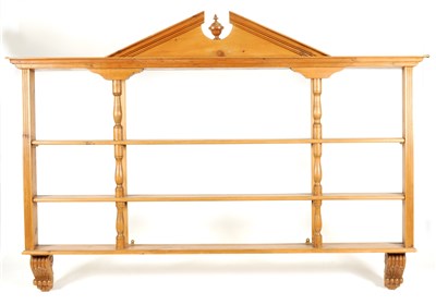 Lot 794 - A three-sectional pine kitchen wall rack