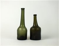 Lot 5 - Two 19th century green glass bottles