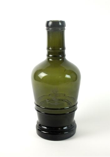 Lot 7 - A large green glass Naval bottle