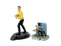 Lot 371 - Playmates Star Trek Captain Kirk, and Kirk and Spock diorama resin statues
