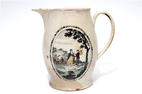Lot 79 - Three pieces of English creamware