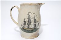 Lot 79 - Three pieces of English creamware