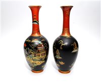 Lot 74 - A pair of Carlton ware 'Mikado' vases