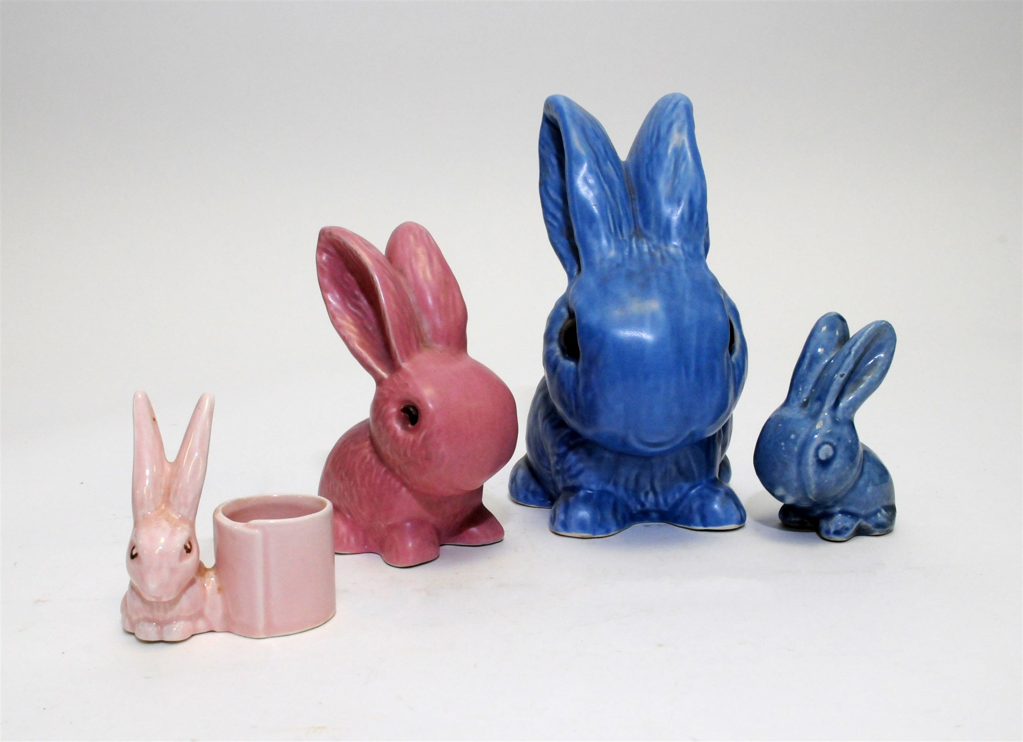 Lot 75 - A pair of rare pink Sylvac rabbits, three