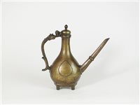 Lot 328 - A Mughal Deccan bronze ewer, (aftaba) ,18th century