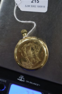 Lot 214 - An 18ct Gold Open Face Chronograph Pocket Watch with Centre Seconds