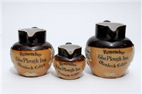 Lot 233 - A set of three Royal Doulton graduated jugs - The Plough Inn Wenlock Edge