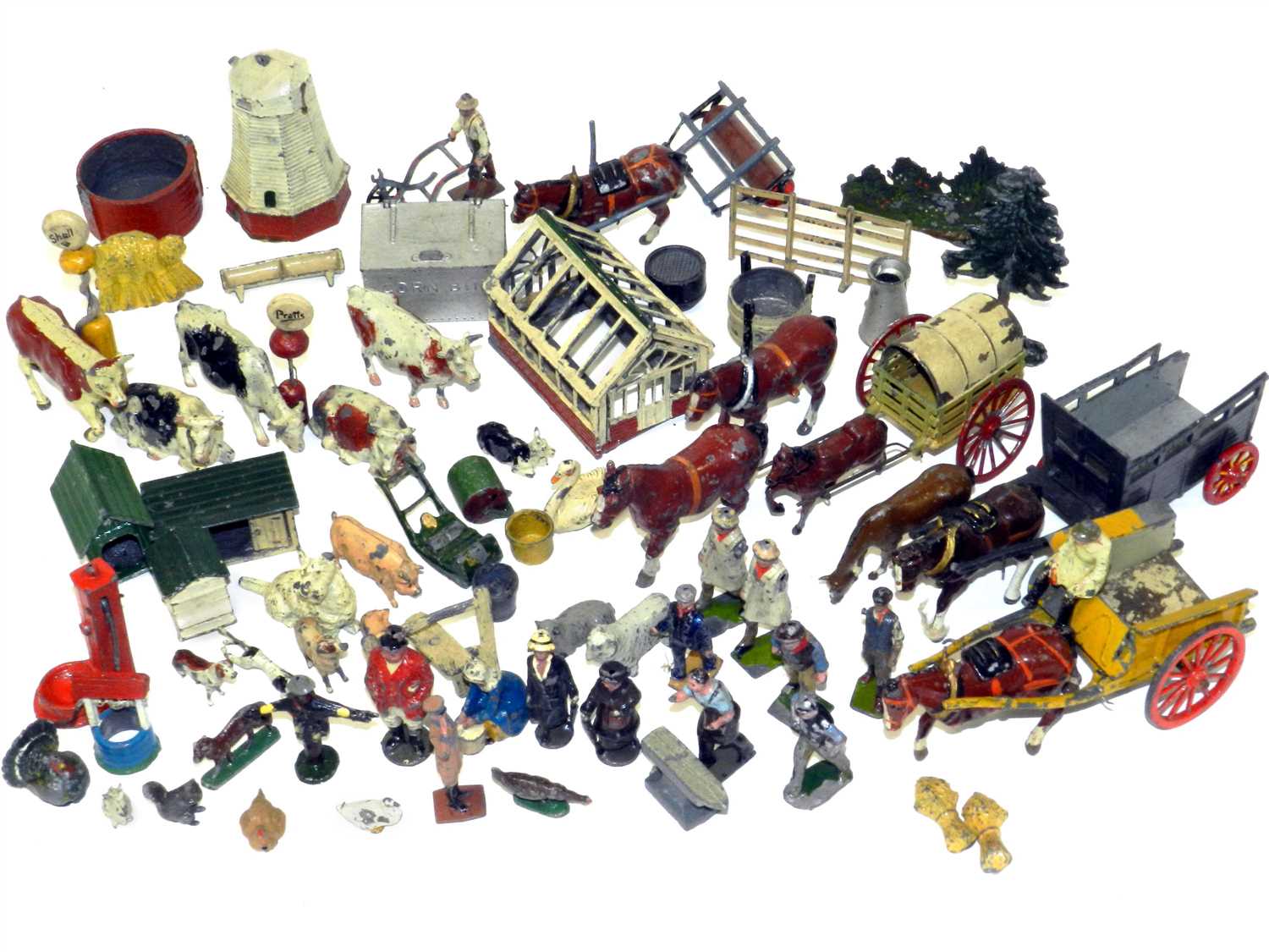 Lot 767 - Britains Farm, Village Life and Hunt Range figures, animals and accessories