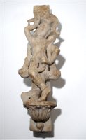 Lot 159 - A 19th century carved white marble study of Shiva
